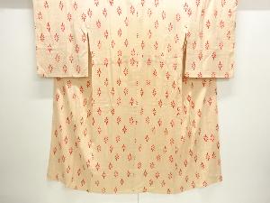 アンティーク　錦紗花立涌模様単衣長襦袢